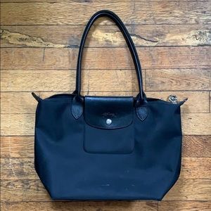 VTG Longchamp Planetes Black Medium Shoulder Bag